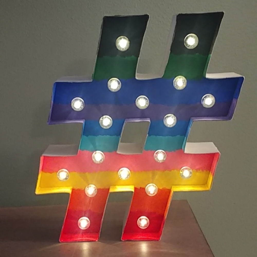 Light-up Hashtag